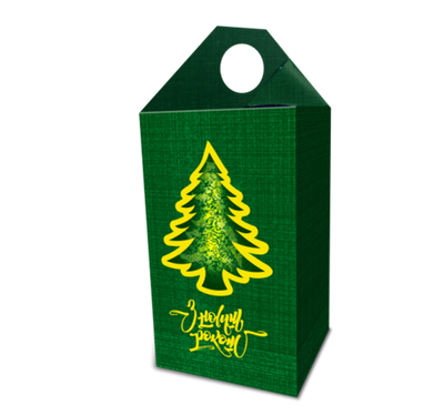 Новогодняя упаковка "Зеленая елка" 250 г 02-З фото